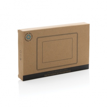 Logo trade promotional giveaways picture of: Utah RCS recycled plastic and bamboo LED clock