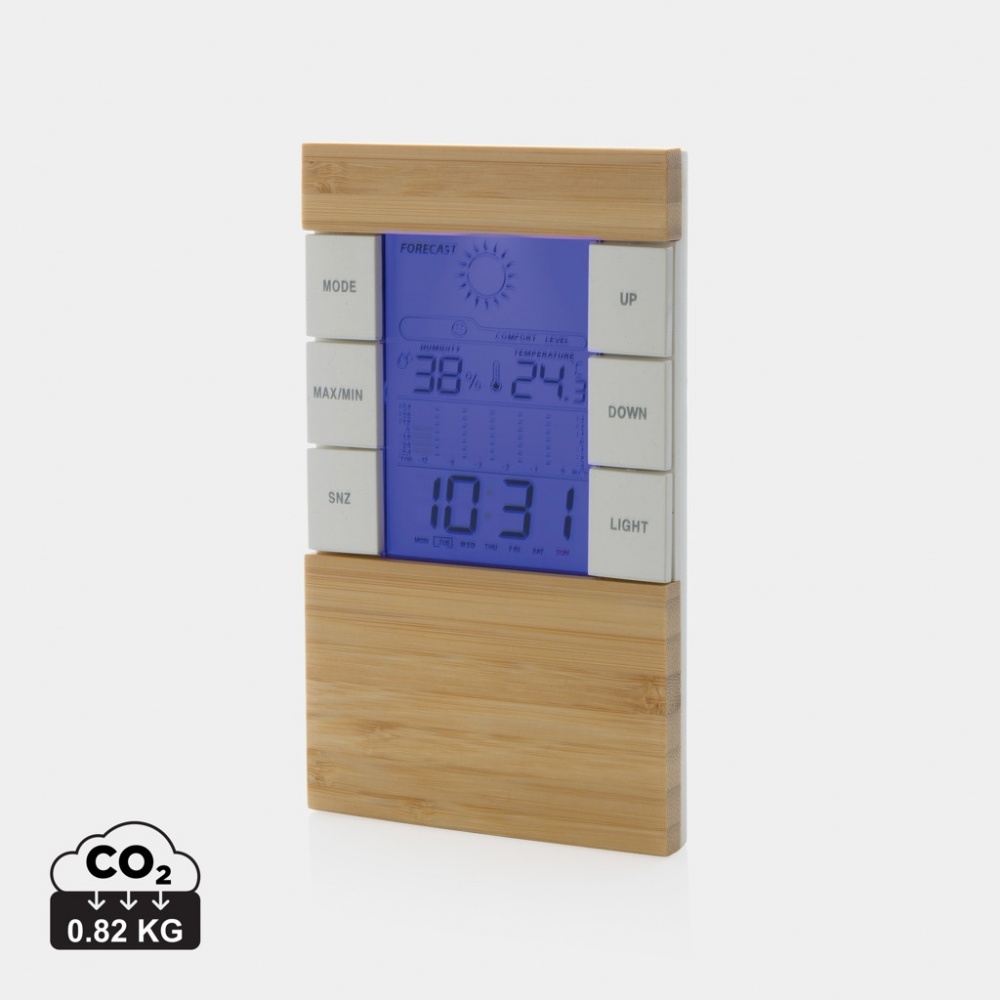 Logo trade promotional item photo of: Utah RCS rplastic and bamboo weather station