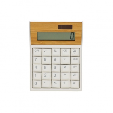 Logotrade promotional gift image of: Utah RCS recycled plastic and  bamboo calculator