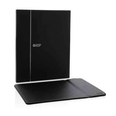 Logo trade advertising product photo of: Swiss Peak RCS recycled PU 10W wireless charging mousepad