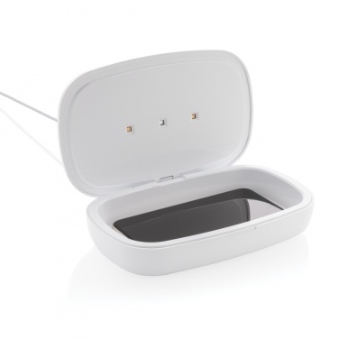 Logo trade promotional gifts picture of: UV-C steriliser box with 5W wireless charger