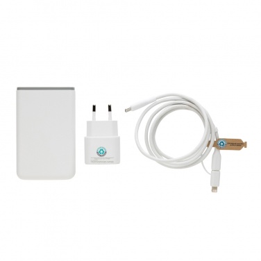 Logo trade business gift photo of: Surge RCS recyled PET 20W type C 3 pcs charging set