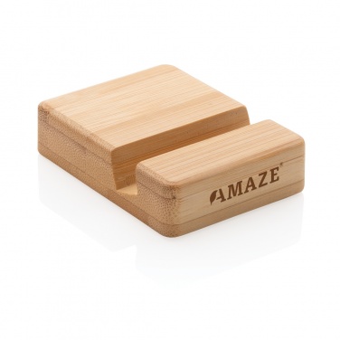 Logo trade promotional items image of: Bamboo phone stand XD