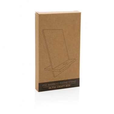 Logotrade promotional giveaways photo of: Bamboo phone stand in kraft box