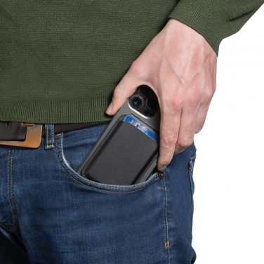 Logotrade promotional gift image of: Magstand RCS recycled PU magnetic phone wallet with stand