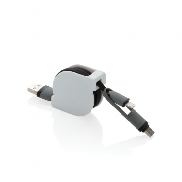 Logo trade corporate gifts picture of: 3-in-1 retractable cable