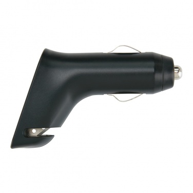 Logo trade promotional giveaways image of: Dual port car charger with belt cutter and hammer