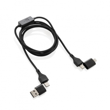 Logo trade corporate gifts image of: Datalock RCS recycled 60W hacking protection cable