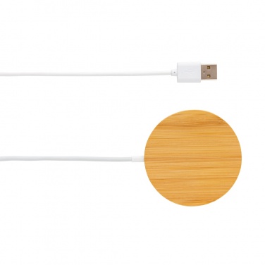 Logotrade promotional items photo of: 10W bamboo magnetic wireless charger
