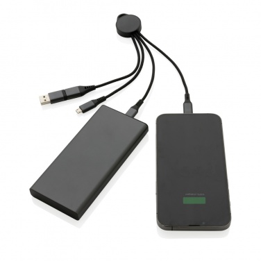 Logo trade promotional merchandise picture of: Terra RCS recycled aluminium 6-in-1 charging cable