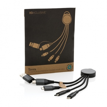 Logo trade promotional giveaway photo of: Terra RCS recycled aluminium 6-in-1 charging cable