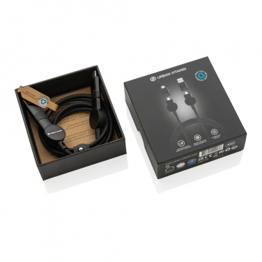 Logo trade promotional giveaway photo of: Oakland RCS recycled plastic 6-in-1 fast charging 45W cable