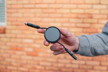 Logotrade advertising product image of: Terra RCS recycled aluminium retractable 6 in 1 cable