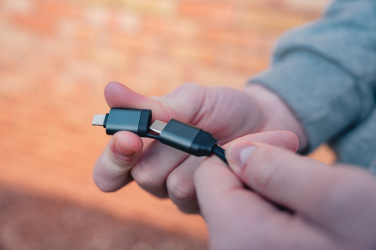 Logotrade promotional gifts photo of: Terra RCS recycled aluminium retractable 6 in 1 cable