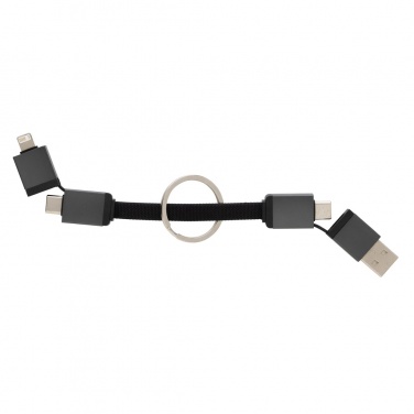 Logo trade promotional gifts image of: Terra recycled aluminum 4 in 1 60W fast charging cable