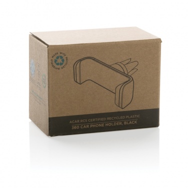 Logo trade business gift photo of: Acar RCS recycled plastic 360 degree car phone holder