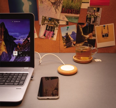 Logotrade promotional merchandise photo of: Cork and Wheat 5W wireless charger