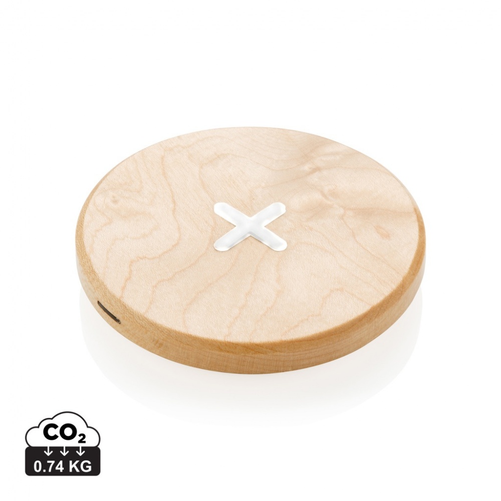 Logo trade promotional items image of: 5W wood wireless charger