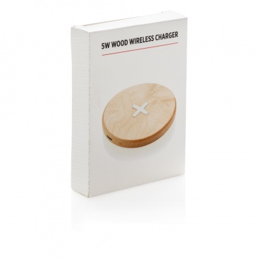 Logo trade advertising products image of: 5W wood wireless charger
