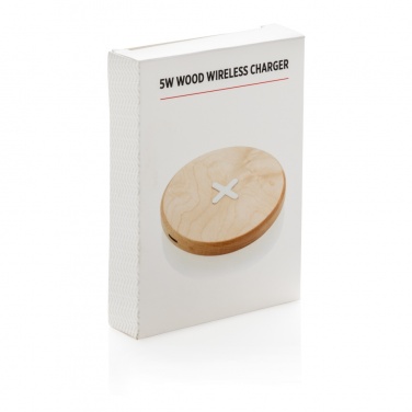 Logo trade corporate gifts picture of: 5W wood wireless charger