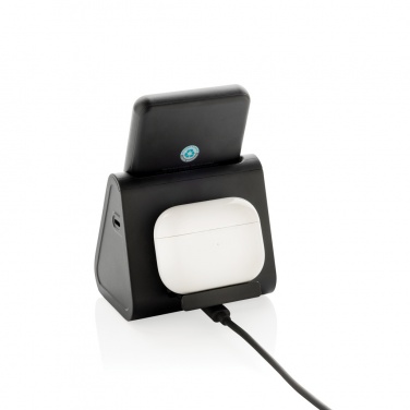 Logo trade advertising products picture of: Powerbase RCS recycled plastic 3 in 1 charger with powerbank