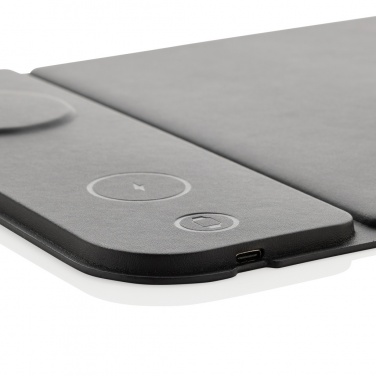 Logotrade promotional giveaways photo of: Swiss peak RCS recycled PU 15W 3 in 1 charging mousepad