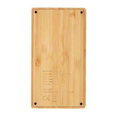 Logotrade corporate gift picture of: Bamboo 4.000 mAh wireless 5W Powerbank