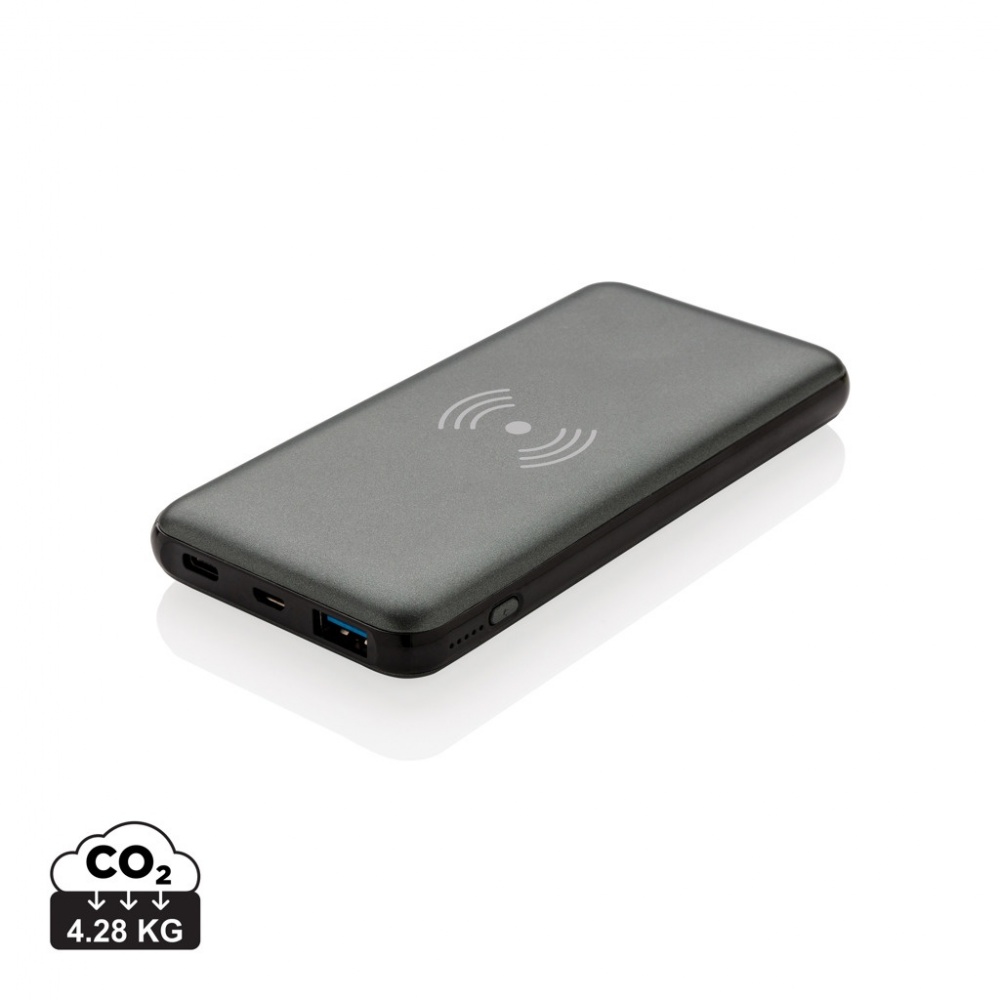 Logo trade promotional items image of: 10.000 mAh Fast Charging 10W Wireless Powerbank with PD