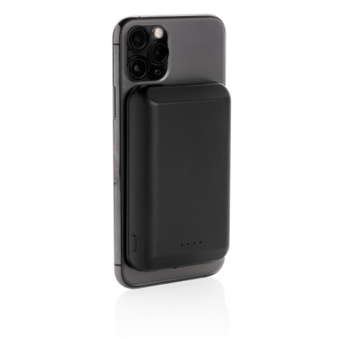 Logo trade business gifts image of: Magnetic 5.000 mAh 5W wireless powerbank