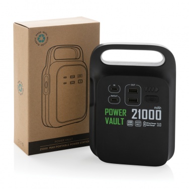 Logo trade business gifts image of: Power Vault RCS rplastic 21000 mAh portable power station