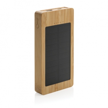 Logotrade promotional giveaway image of: Sunwick 10.000 mAh Bamboo solar powerbank