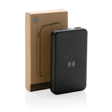 Logotrade corporate gift image of: RCS recycled plastic 5.000 mAh 5W wireless powerbank