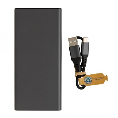 Logo trade promotional gifts image of: Terra RCS recycled 18W aluminium powerbank 10.000 mAh