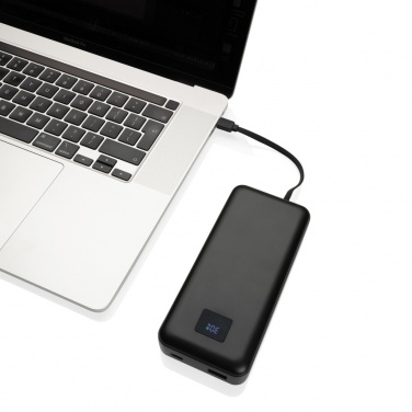 Logo trade promotional merchandise image of: Gridley RCS rplastic 20000 65W laptop powerbank