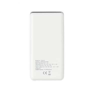 Logo trade promotional merchandise photo of: Ultra fast 10.000 mAh powerbank with PD
