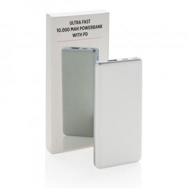 Logo trade advertising products picture of: Ultra fast 10.000 mAh powerbank with PD