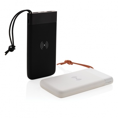 Logo trade promotional gifts picture of: Aria 8.000 mAh 5W wireless charging powerbank