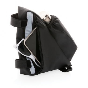 Logo trade promotional merchandise photo of: PU high visibility bike frame bag with bottle holder
