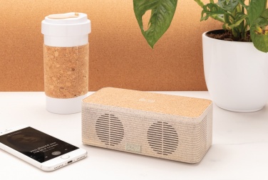 Logo trade promotional product photo of: Wheatstraw wireless charging speaker