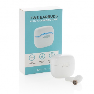 Logotrade business gifts photo of: TWS earbuds in UV-C sterilising charging case