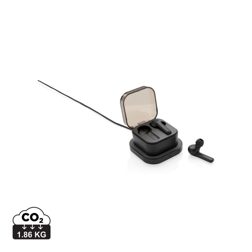 Logo trade promotional merchandise picture of: TWS earbuds in wireless charging case