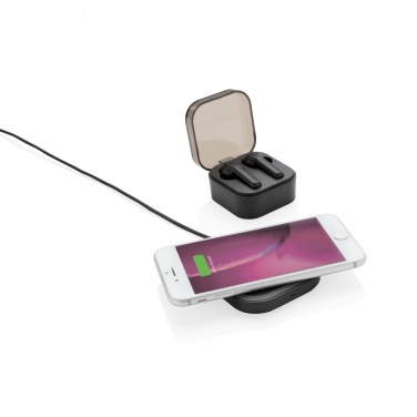 Logotrade promotional product image of: TWS earbuds in wireless charging case