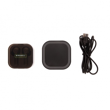 Logo trade corporate gifts picture of: TWS earbuds in wireless charging case