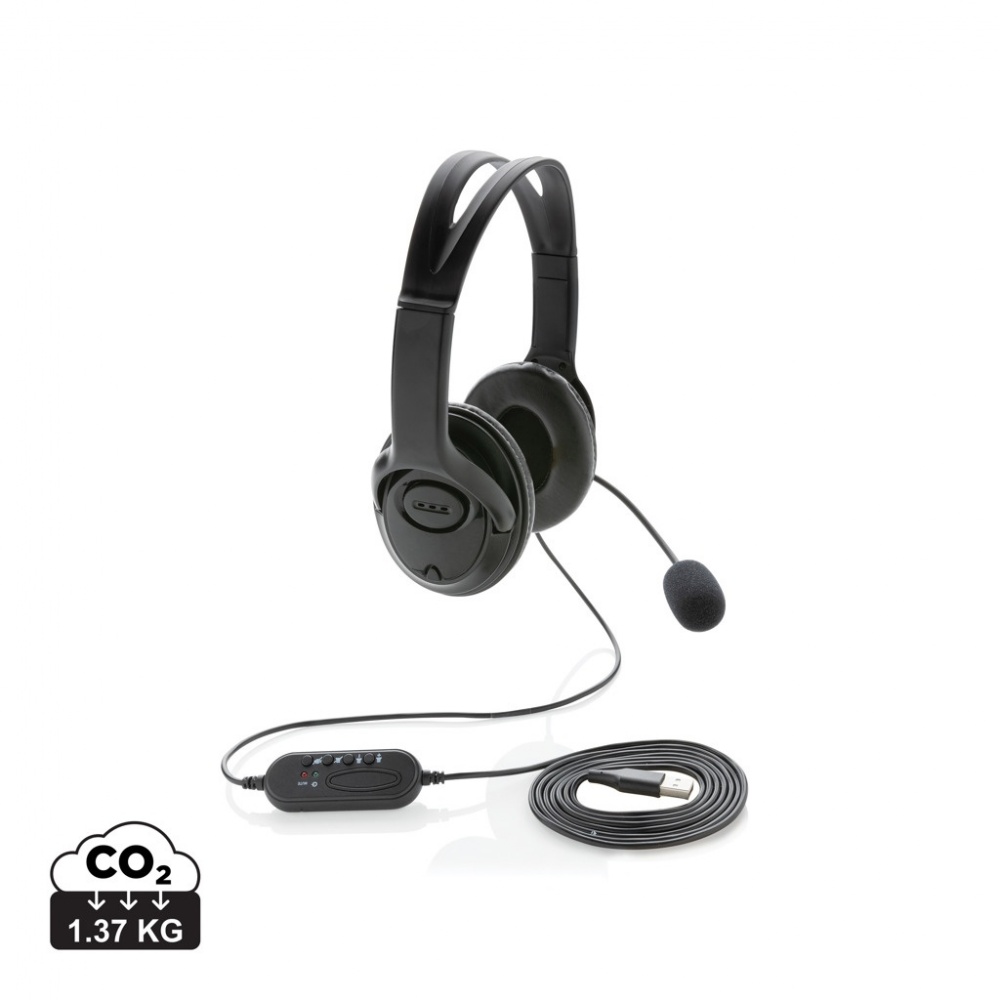 Logo trade promotional items picture of: Over ear wired work headset