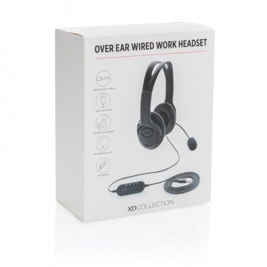 Logotrade promotional product image of: Over ear wired work headset