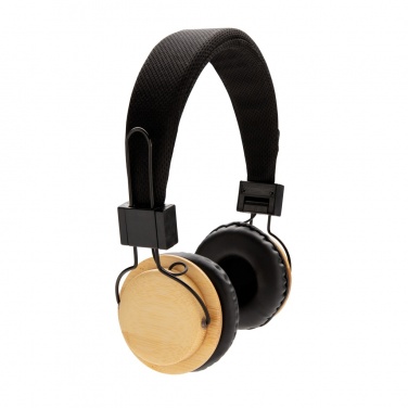 Logo trade promotional product photo of: Bamboo wireless headphone