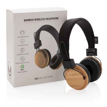 Logotrade corporate gifts photo of: Bamboo wireless headphone