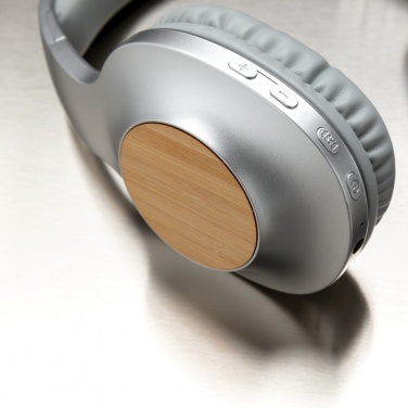 Logotrade business gift image of: Dakota Bamboo wireless headphone