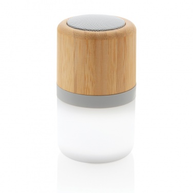 Logo trade promotional gifts picture of: Bamboo colour changing 3W speaker light