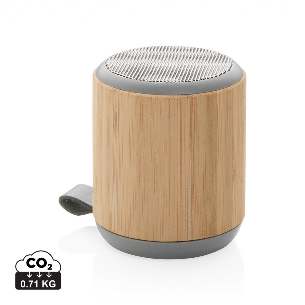 Logotrade promotional giveaways photo of: Bamboo and fabric 3W wireless speaker